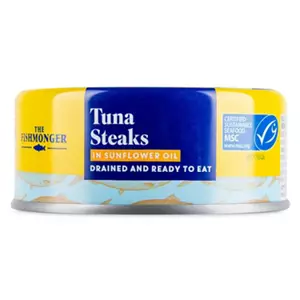 Drained & Ready to Eat Tuna Steaks in Sunflower Oil