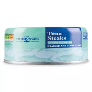 Drained & Ready to Eat Tuna Steaks in Water