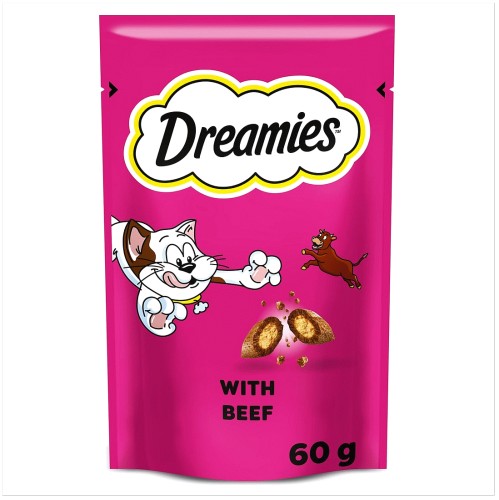 Dreamies Cat Treat Biscuits with Beef Adult & Kitten (60g)
