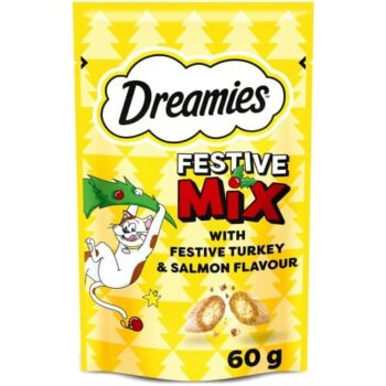 Dreamies Cat Treat Christmas Biscuit Mix with Turkey & Salmon (60g)