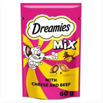 Dreamies Mix Cat Treat Biscuits with Cheese & Beef (60g)