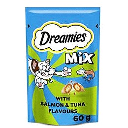 Dreamies Pride Mix Cat Treat Biscuits with Salmon & Tuna (60g)
