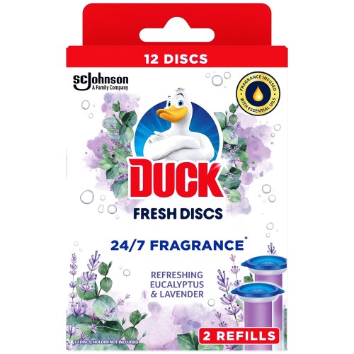 Duck Toilet Fresh Disc Refills Lavender & Eucalyptus Duo (2 x 36ml)