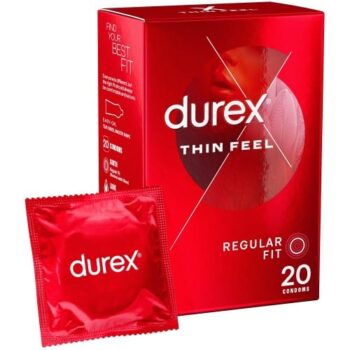 Durex Thin Feel Regular Fit Lubricated Condoms (20)