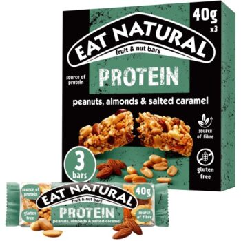 Eat Natural Protein Peanuts Almonds & Salted Caramel Multipack 3 Bars (3 x 40g)