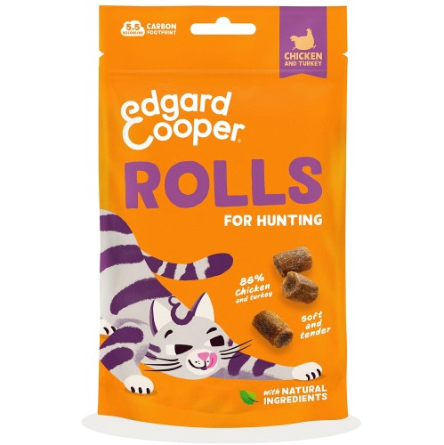 Edgard & Cooper Chicken & Turkey Soft Rolls Cat Treats (45g)