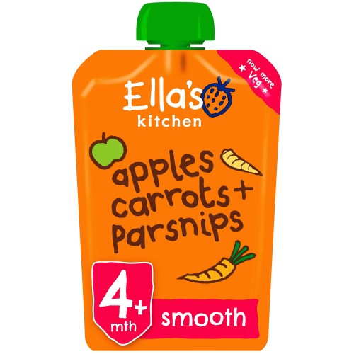 Ella's Kitchen Organic Apples Carrots & Parsnips Baby Food Pouch 4+ Months (120g)