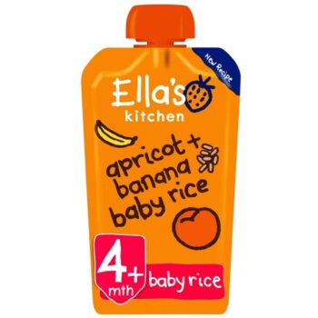 Ella's Kitchen Organic Apricot & Banana Baby Rice Pouch 4+ Months (120g)