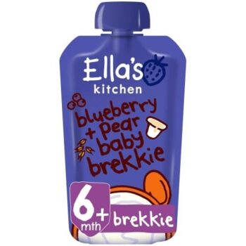 Ella's Kitchen Organic Blueberry & Pear Baby Brekkie Pouch (100g)