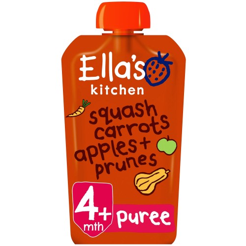 Ella's Kitchen Organic Butternut Squash Carrots Apples & Prunes Pouch 4 Months+ (120g)