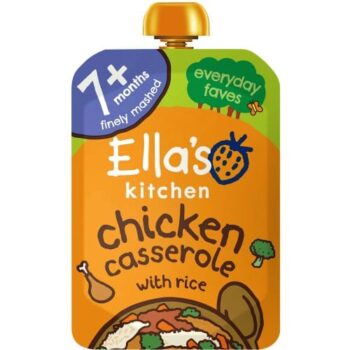 Ella's Kitchen Organic Chicken Casserole with Rice Baby Food Pouch 7+ Months (130g)