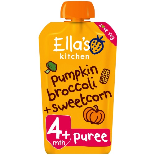 Ella's Kitchen Organic Pumpkin Broccoli Sweetcorn Baby Food Pouch 4+ Months (120g)