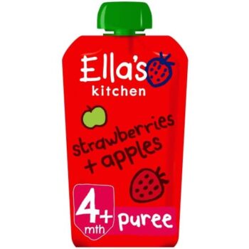 Ella's Kitchen Organic Strawberries & Apples Baby Food Pouch 4+ Months (120g)