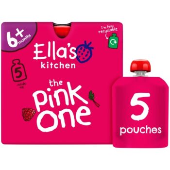 Ella's Kitchen Organic The Pink One Smoothie Baby Food Pouch (5 x 90g)