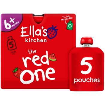 Ella's Kitchen Organic The Red One Squished Fruit Pouch 6 mths+ (5 x 90g)