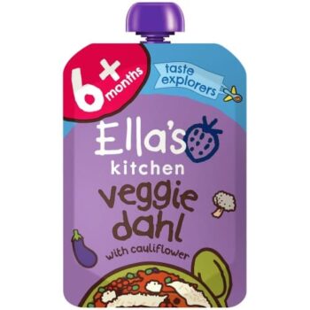 Ella's Kitchen Organic Veggie Dahl Baby Food Pouch 6+ Months with Cauliflower (100g)