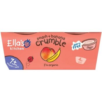 Ella's Kitchen Peach + Banana Crumble 7+ Months (4 x 80g)