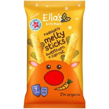 Ella's Kitchen Sweetcorn & Carrot Melty Sticks Baby Snack (16g)