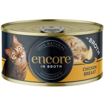 Encore Natural Chicken Breast in Broth Cat Tin (70g)