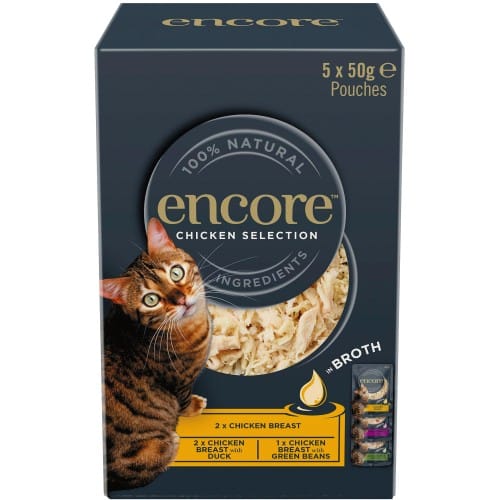 Encore Natural Chicken Selection in Broth Cat Pouches (5 x 50g)