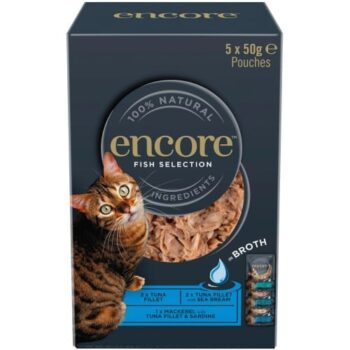 Encore Natural Fish Selection In Broth Cat Pouches (5 x 50g)