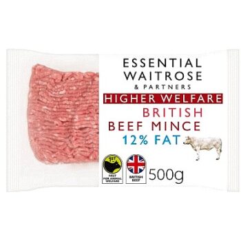 Essential British Beef Mince 12% Fat (500g)