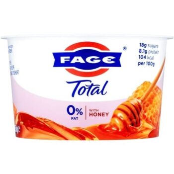 Fage Total 0% Fat Free Honey Greek Yogurt Small (150g)