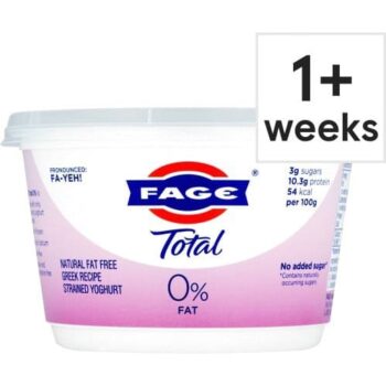 Fage Total 0% Fat Greek Recipe Strained Yogurt Natural Fat Free (450g)