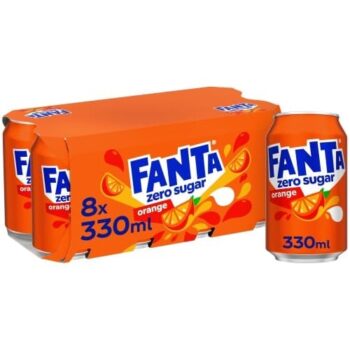 Fanta Orange Zero Cans (8 x 330ml)