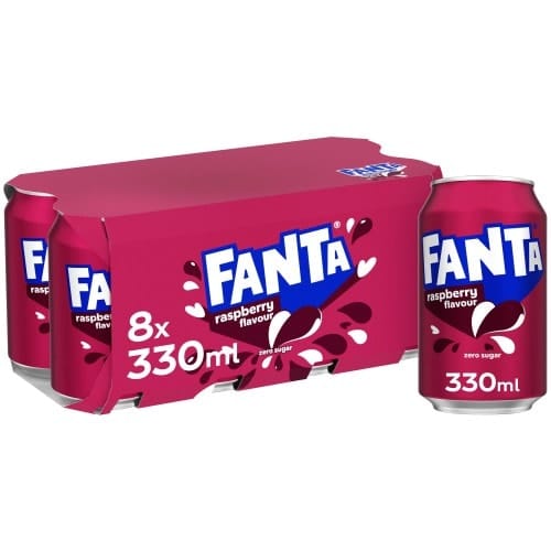Fanta Zero Raspberry (8 x 330ml)