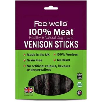 Feelwells 100% Meat Venison Sticks Dog Treats (100g)