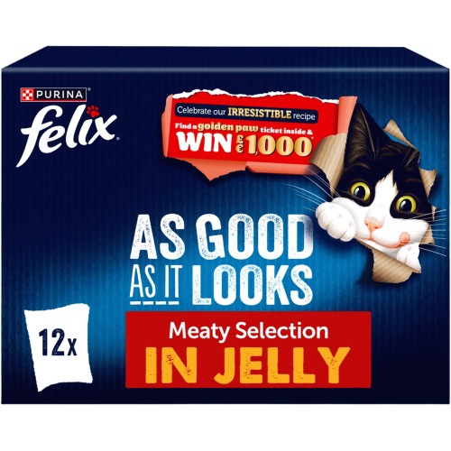 FELIX As Good As it Looks Meaty Selection in Jelly Wet Cat Food (12 x 85g)