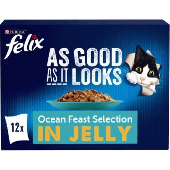 FELIX As Good As it Looks Ocean Feasts Wet Cat Food (12 x 85g)