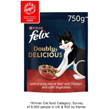 FELIX Doubly Delicious Beef Chicken & Veg Dry Cat Food (750g)