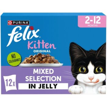 Felix Original Kitten Mixed Selection in Jelly Wet Cat Food (12 x 85g)