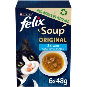 Felix Soup Fish Selection Wet Cat Food (6 x 48g)