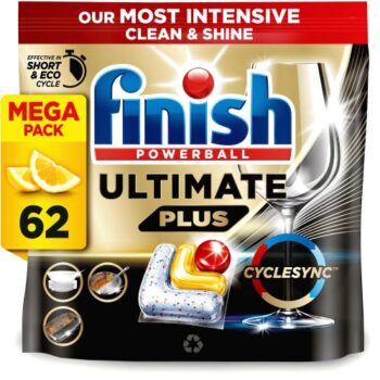 Finish Ultimate Plus Lemon Dishwasher Tablets 62Each (62)
