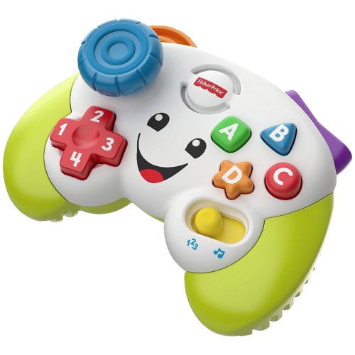 Fisher-Price Baby & Toddler Toy Laugh & Learn Game Controller Green Musical Learning Activity for Infants Ages 6+ Months UK English Version JFF51