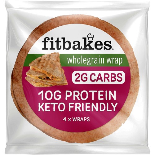 Fitbakes Low Carb Tortilla Wraps Keto Bread Protein Wrap (160g)