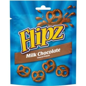 Flipz Milk Chocolate Covered Pretzels Snacks Pouch (90g)