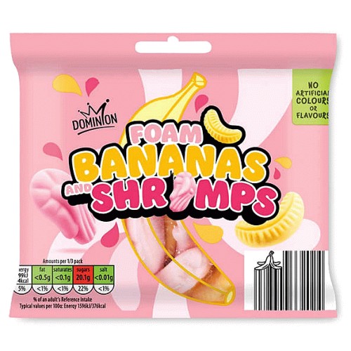Foam Bananas & Shrimps Sweets