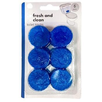 Fresh & Clean Blue Toilet Blocks (6Pack) (50g)