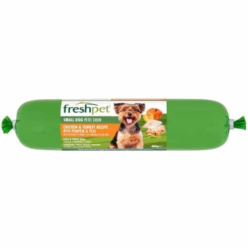 Freshpet Small Dog Chicken & Turkey Recipe with Pumpkin & Peas (400g)