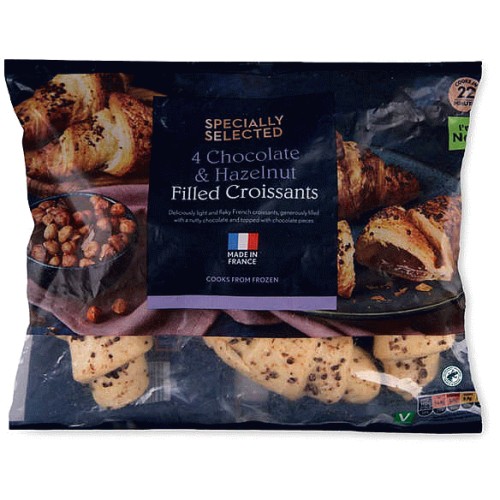 Frozen Chocolate & Hazelnut Filled Croissants (4)