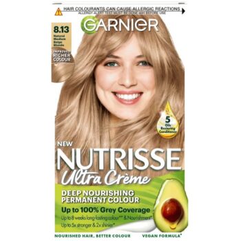 Garnier Nutrisse Natural Medium Beige Blonde 8.13 Permanent Hair Dye
