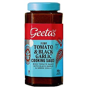 Geeta's Fiery Tomato & Black Garlic Cooking Sauce (340g)