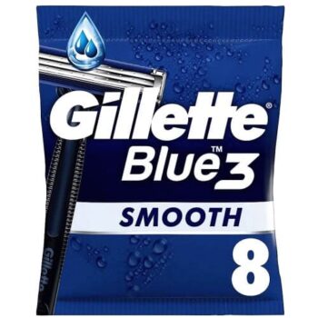 Gillette Blue 3 Smooth Men's Disposable Razors (8)