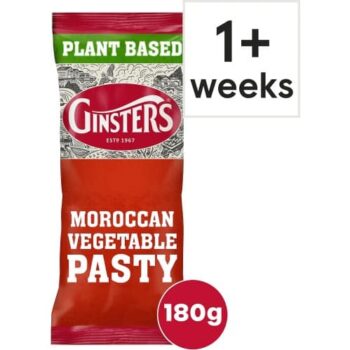 Ginsters Vegan Moroccan Vegetable Pasty (180g)
