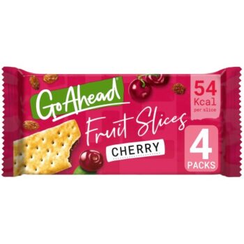 Go Ahead Cherry Crispy Fruit Slices Snack Bars Multipack (4 x 43.6g)