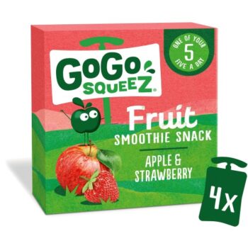 Gogo Squeez Fruit Snack Apple Strawberry (4 x 90g)